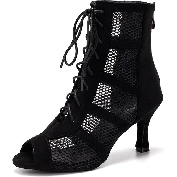 Damskie Luksusowe Buty Na Wysokim Obcasie Do TańCa Towarzyskiego, LatynoamerykańSkiego, Salsy, Obcas 7,5 Cm 35 Czarny-image