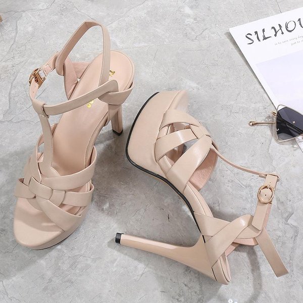 Zapatos De Pasarela Romanos De Nueva Moda, Zapatos De TacóN SúPer Alto, Impermeables, Con Plataforma Y TacóN De Aguja, Para Boda, Para Mujer. 40 Gray-image