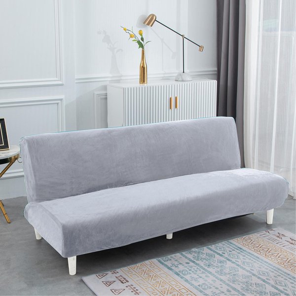 Fundas Para Sofá Cama Asiento Plegable Funda Moderna FutóN EláStica Fundas Para Sofá Cama Sala De Estar Protector EláStico Para Sofá Sin Brazos De Terciopelo L 190-210Cm-image