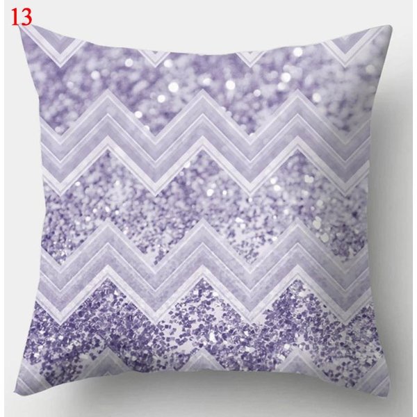 Funda De Almohada GeoméTrica Morada Funda De CojíN Decorativa DecoracióN Para Sofá Del Hogar Fundas De CojíN Cuadrado 45*45 Fundas De Almohada 40X40Cm 50X50 50X50Cm-image