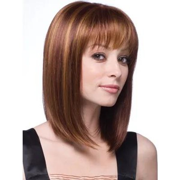 Whimsical W Wigs WłOsy Syntetyczne Blond Mieszany Kolor Faliste WłOsy Bob Kobiety ŚRodkowy Podział Peruki Cosplay WłóKno Odporne Na CiepłO Dla Kobiet Beige-image