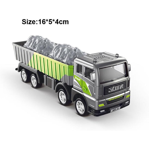 Excavadora Diecast Tractor CamióN De Cemento Coche Bulldozer GrúA Modelo De Juguete Regalo Para NiñO Excavadora AleacióN+PláStico VehíCulo EducacióN Gray-image