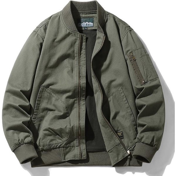 Chaqueta De Hombre De Primavera Y OtoñO, Holgada, De Talla Grande, Informal, Funcional XXL Gray-image