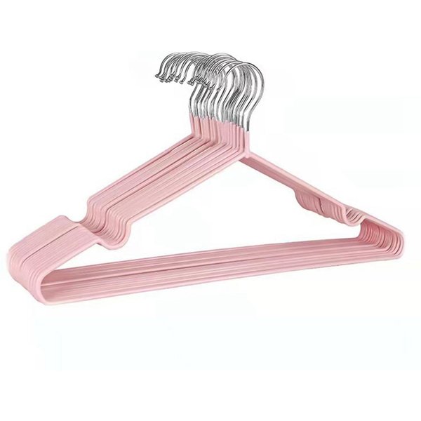 10PCS 40Cm Percha Para Abrigos Ropa Acero Inoxidable Tendedero Para Secar Ropa Tendedero Para LavanderíA Para Dormitorio Rosa Color Rosa-image