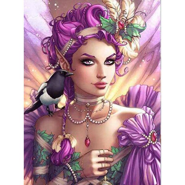 Pintura De Diamante 5D, Punto De Cruz, Pintura De Hadas Con Diamantes, Bordado De Mosaico De Diamantes De Belleza 20X30CM-image