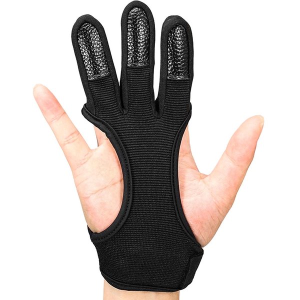 Guantes De Tiro Con Arco, Protector De Tres Dedos De Cuero Para Caza, Equipo Protector De Tiro Con Arco, 1 Ud. XL-image