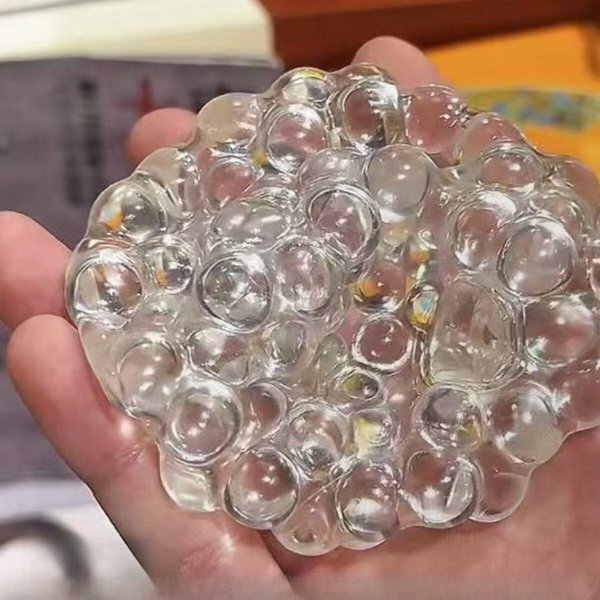 BiałY KsiężYc PiłEczka Do ŚCiskania Squishy Koraliki Zabawka Do Redukcji Stresu MięKki OdbijająCy Sensoryczny Fidget Zabawka Dla DorosłYch Relaksacja LęKu Prezent-image
