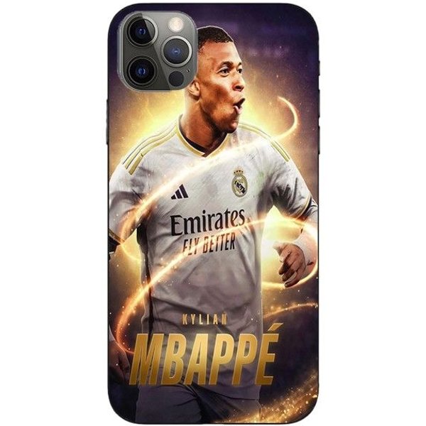 Coque Maniacase Pour Iphone 14 Pro Max Kylian Mbappe Real Madrid Wallpaper Negro-image