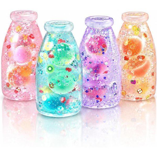 Urocza Owocowa Butelka Squishy Zabawka Powoli PodnosząCa Się Do śCiskania OdstresowująCa Kawaii MięKka Zabawka Sensoryczna Dekoracja Biurka Prezent Blue-image