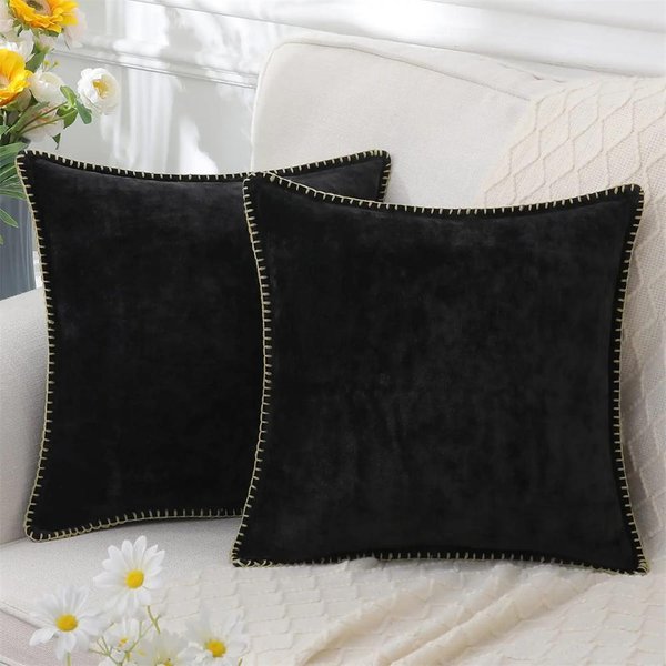 Funda De CojíN Homaxy De Chenilla 50X50Cm Decorativa De Terciopelo Funda De CojíN Decorativo Suave Lujo Funda Para CojíN De Sofá 40X40 16X16Inch(40X40Cm)-image