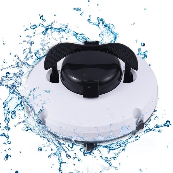 Limpiador RobóTico InaláMbrico Para Piscinas IPX8, Impermeable, De Doble Motor, Fuerte SuccióN, Estacionamiento AutomáTico, 120 Minutos US Negro-image