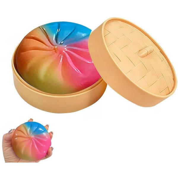 Kolorowe PierożKi Squishy Kulki Antystresowe Zabawki Sensoryczne Fidget Symulacja Jedzenia Squishies BułKa Z Parowarem Kulka Z Ciasta Prezenty-image