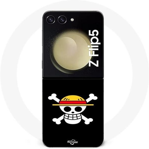 Funda Samsung Galaxy Z Flip5 Bandera One Piece Pirata Rap Y Sombrero De Paja-image