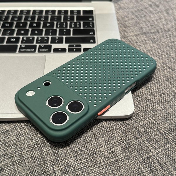 ChłOdząCa, OddychająCa, Ultracienka Silikonowa Obudowa Do Iphone'a 17 Air 16 15 14 13 12 Mini 11 Pro Max Plus 16E 17E, Odporna Na WstrząSy, Matowa Iphone 13 Mini Ciemno Zielony Kolor-image