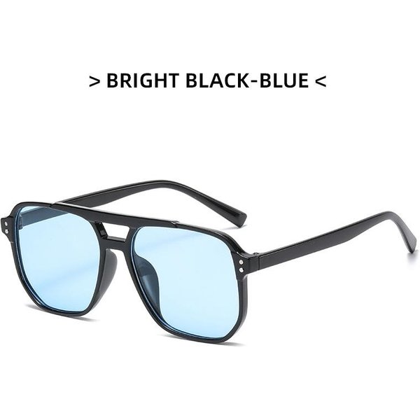 Nowe MęSkie Okulary PrzeciwsłOneczne W Stylu Retro Projektant Wysokiej JakośCi Plastikowa Rama Modne Okulary PrzeciwsłOneczne Ochronne Okulary Do Jazdy Uv400 White-image