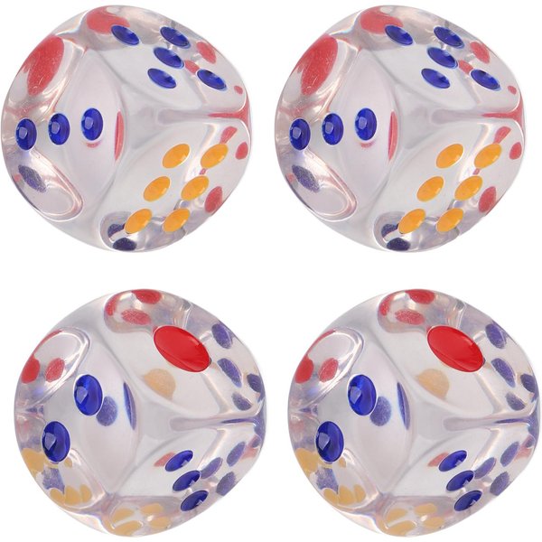 10 Piezas 2.5Cm Dado De 6 Caras Set Colores TranslúCidos Dados Dados EstáNdar Para Juegos Dados Para Juegos De Mesa Gray-image