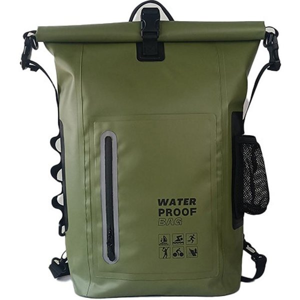 Wodoodporny Worek Suchy Na Kajak Plecak Do Dryfowania PłYwania DużY Trekking Rzeczny Na Ramię PlażOwy Nurkowanie Suchy Rafting Kajakarstwo PVC Torba Kempingowa Gray-image