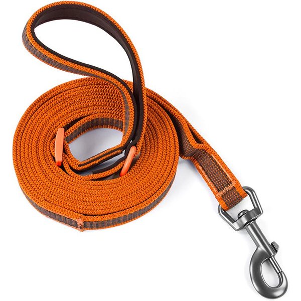 Correa De Perro De Doble Asa Manos Libres Para Correr Caminar, Correa Multifuncional Ajustable Cruzada A La Cintura Perros Grandes Medianos (Orange,1.8M-3M) Naranja-image