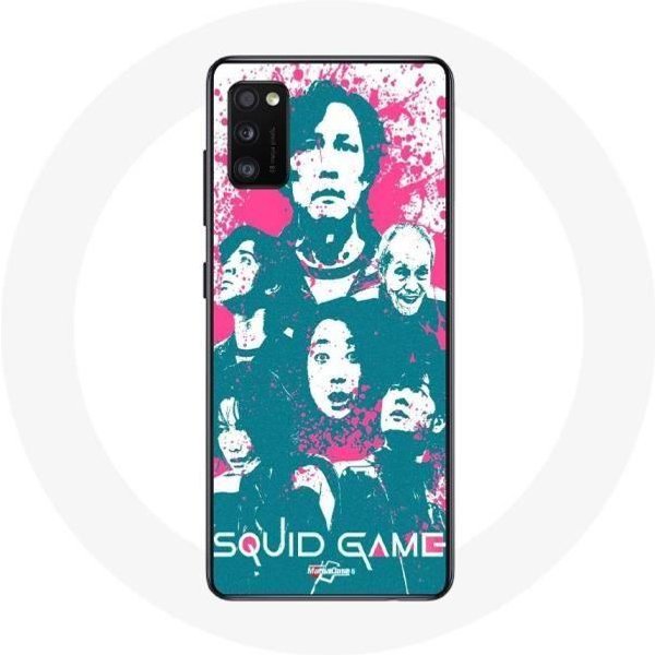 Funda - Samsung - Galaxy A41 - Flexible - Blanco - PóSter Personajes Logo Squid Game-image