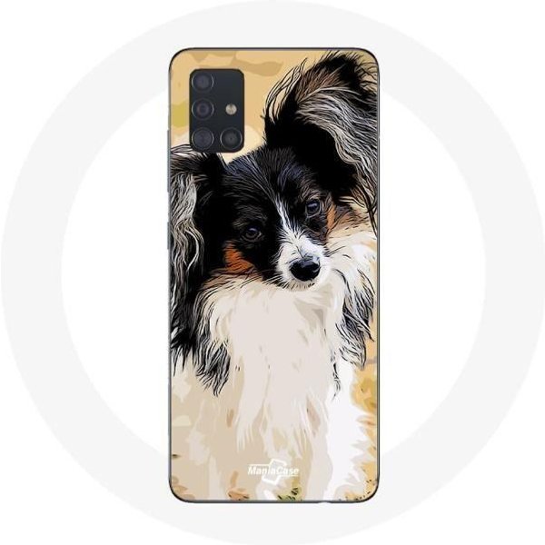 Funda Para Samsung Galaxy A71 Spaniel Continental Enano Mariposa Raza De Perros-image