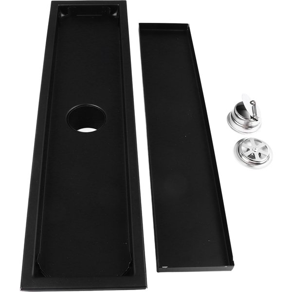 DesagüE De Piso Para Ducha Rectangular De 40 Cm De Largo Previene El Retorno De Olores Drenaje RáPido Piso De Acero Inoxidable-image