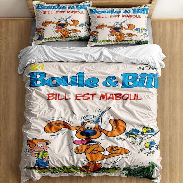 Juego De Cama Infantil Boule Et Bill Sin SáBana King Queen Doble Completo Twin Individual Juego De Ropa De Cama 135X200Cm-image
