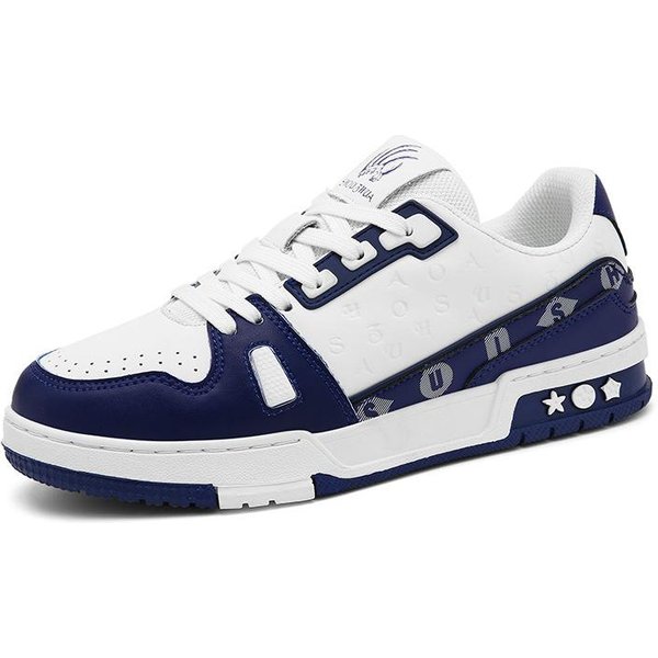 Zapatos De Tablero De Moda Nuevos Zapatos De Moda Americanos Zapatos Casuales Para Pareja Para Viajar Superficie De Cuero Transpirable Zapatos Blancos 43 White-image
