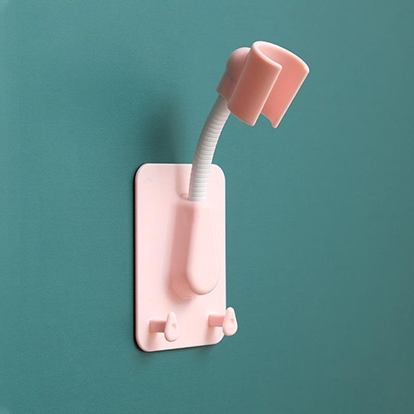 Soporte Para Cabezal De Ducha 360° Ajustable Autoadhesivo Soporte Para Cabezal De Ducha Montaje En Pared Con 2 Ganchos Soporte SPA BañO Universal ABS 1 Pieza Verde-image