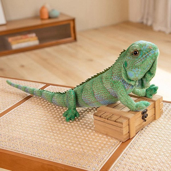 65CM Symulowana Lalka Jaszczurki Z Grzywą Kameleon Pluszowa Zabawka Kreatywna Lalka Poduszka Dla ChłOpca Prezent Urodzinowy Szmaciana Lalka 65Cm Brown-image