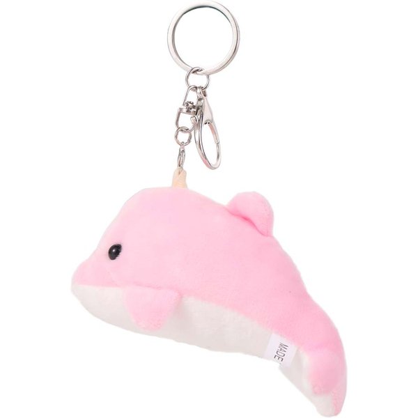 Breloczek Do Torebki Pluszowa Lalka Delfin Breloczek Ze ZwierząTkiem Morskim MięKka Wypchana Zabawka Breloczki Do Kluczy Z Zabawną Puszystą Lalką RóżOwy-image