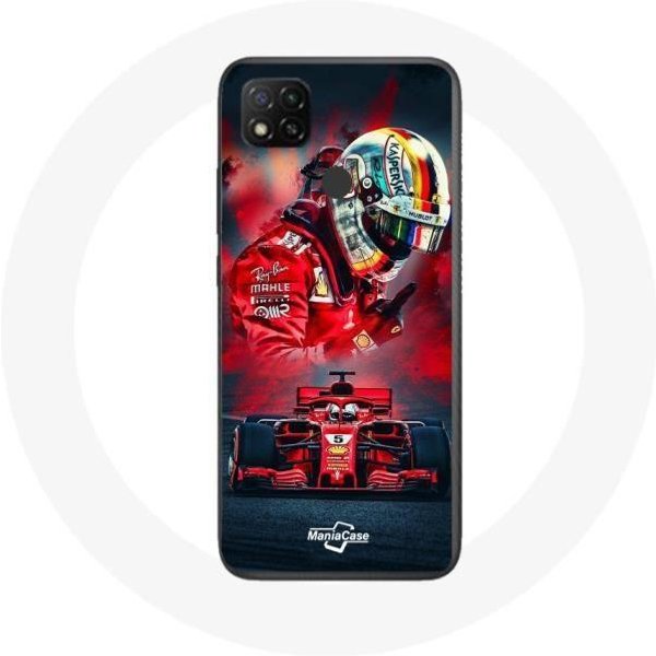 Funda - FóRmula 1 - Xiaomi Redmi 9C - Roja - Sebastian Vettel - RíGida Rojo-image