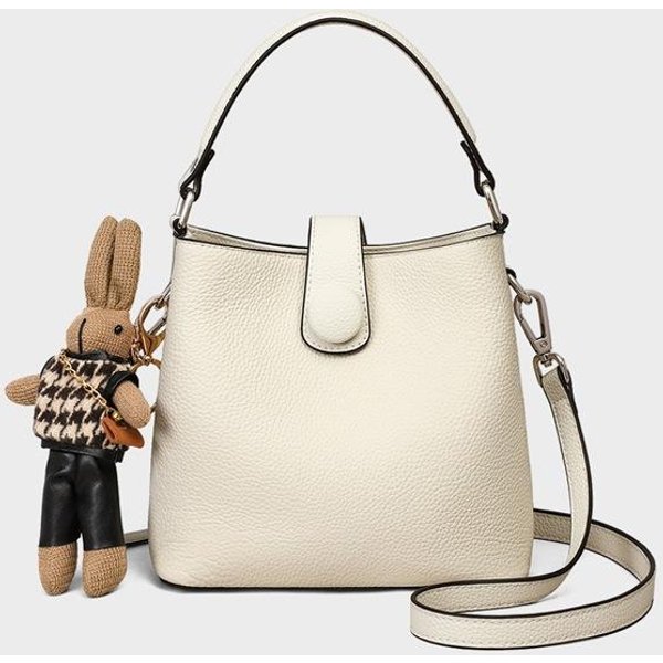 Nowa Torebka Typu Bucket Z Prawdziwej SkóRy Damska Torebka Wysokiej JakośCi Torebka Na Jedno Ramię Typu Crossbody-image