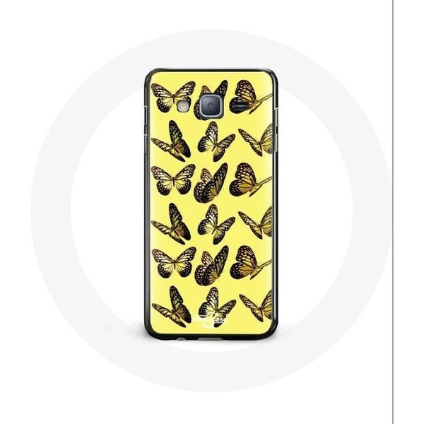 Funda - Samsung - Galaxy J3 2016 - Flexible - Mariposas - Amarillo Amarillo-image