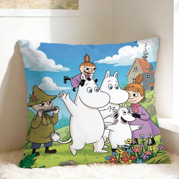 Funda De Almohada M-Moomins Linda Estampada Funda De CojíN Moderna Para Sofá DecoracióN Del Hogar 40X40Cm-image
