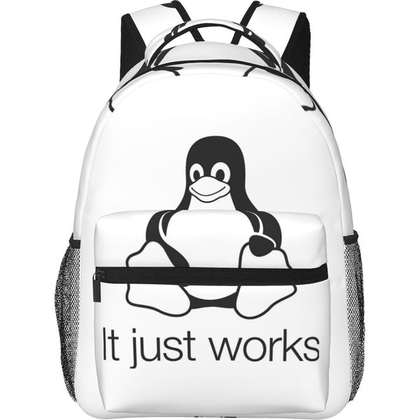 Mochila Escolar Estudiante Neo Gradiente PingüIno Tux De Linux Bolso Escolar Mochila De Senderismo Viaje Mochila De DíA Para NiñOs NiñAs Moda Bolso Para Libros Bolsos De Hombro One Size-image