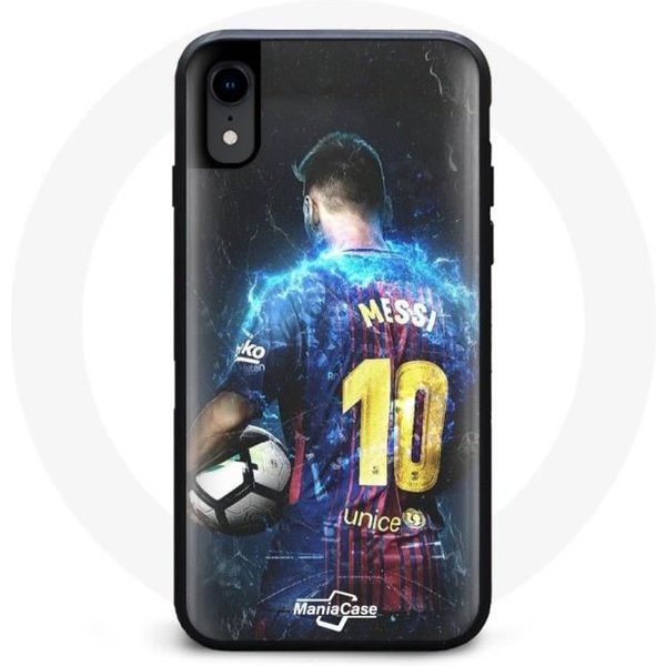Funda - Maniacase - Iphone XS - Flexible - Negra - Motivo Leo Messi-image
