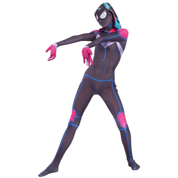Disfraz CláSico De Cosplay Zentai De Spider-Man Para Mujer – Mono Ajustado De Cuerpo Completo Con MáScara, Halloween Y ActuacióN En Escenario L Blue-image