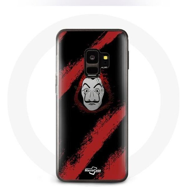 Funda - La Casa De Papel - Samsung S9 Plus - Flexible - Negro - MáScara Pintura-image