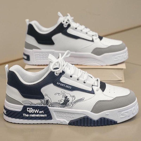 Zapatillas De Skate Para Hombre Planas CóModas De Cuero Casual Vulcanizadas De Moda CláSicas Transpirables Baratas Zapatillas Hombre 44-image