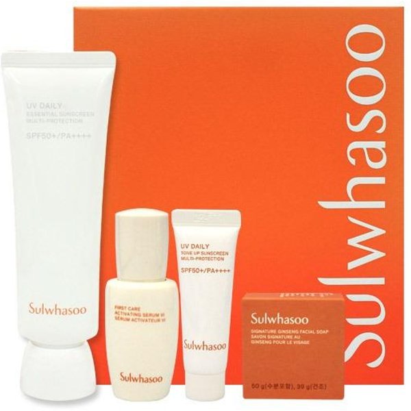Sulwhasoo UV Daily Essential Krem Do Opalania Multi-Protection SPF50+/PA++++ Zestaw - RozjaśNianie SkóRy & Ochrona UV - 50Ml + Specjalne Prezenty White-image
