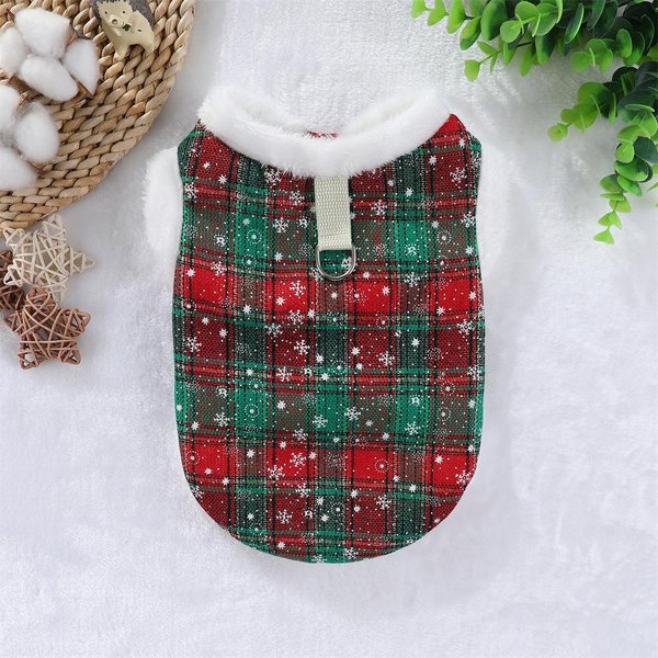 Ropa Para Perro Engrosada En OtoñO E Invierno Salir Mascota Gato Festivo Ropa De AñO Nuevo Chaqueta De Flor Grande Del Noreste Perro PequeñO Mediano Y Grande XXL-image