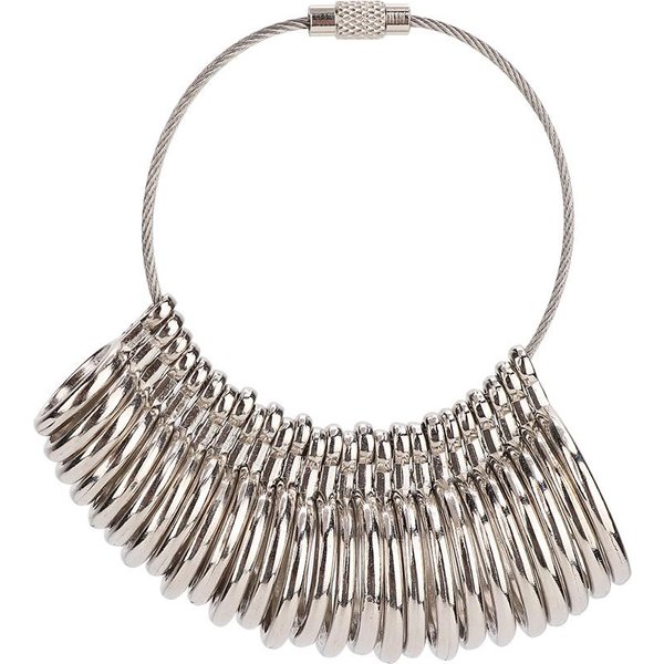 Calibrador De Dedos De Metal SóLido Mandril Para Anillos Medidor MedicióN Vara De MedicióN Herramienta De JoyeríA-image