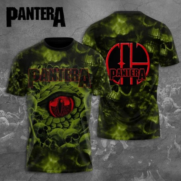 Camisetas De Banda De Rock CláSica Pantera ImpresióN 3D Hombres Mujeres Hip Hop Manga Corta Camiseta Oversize Streetwear Ropa De Hombre 6XL Brown-image