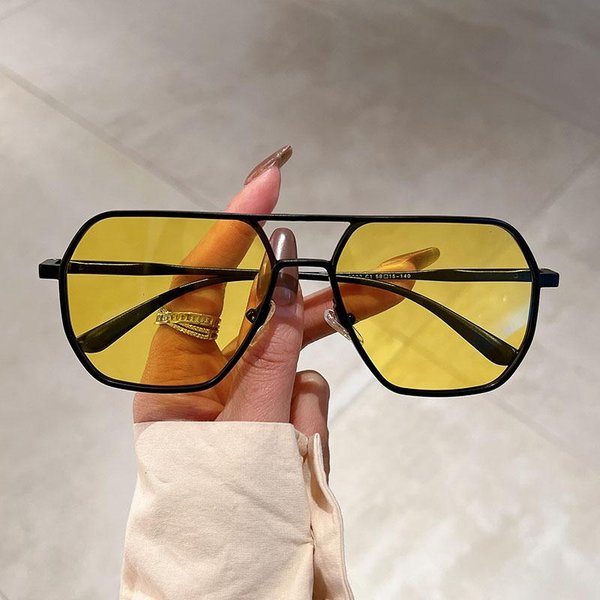 Kammpt Vintage Okulary PrzeciwsłOneczne Polaryzacyjne MęSkie Moda Czarne Odcienie Okulary Retro Modny Design Marki Okulary PrzeciwsłOneczne Do Jazdy, WęDkarstwa As Picture Shows Yellow-image