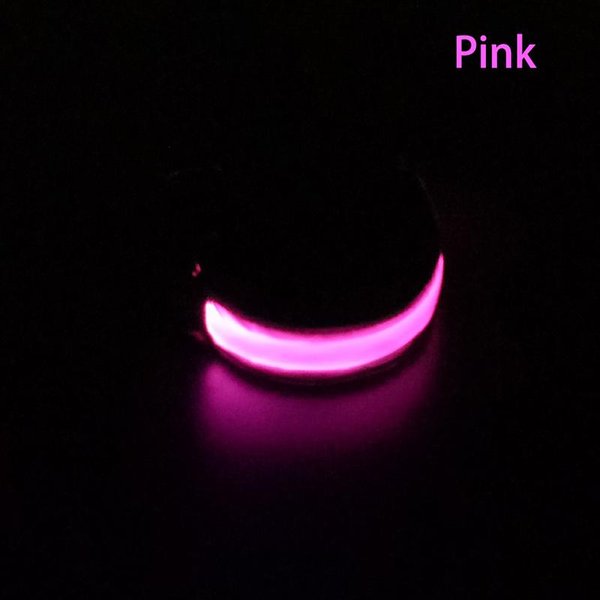 ŁAdowanie LED Luminous Nocne Bieganie BezpieczeńStwo Sporty Na ŚWieżYm Powietrzu Odblaskowa Opaska Na Ramię RóżOwy-image