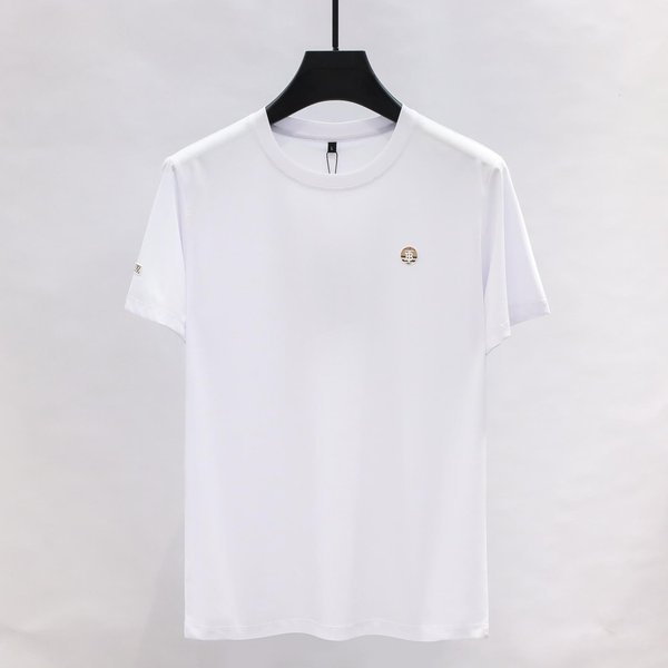 Primavera Verano Ropa De Hombre Seda Camiseta De Manga Corta Con Cuello Redondo Para Hombre XL-image