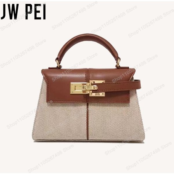 JW PEI Elise Bolso Cruzado De Cuero Para Mujer Elegante Bolso De Mano Con Asa Superior Bolso De Hombro Minimalista Inspirado En DiseñAdor Bolso De Oficina S(20X13.5X7Cm)-image