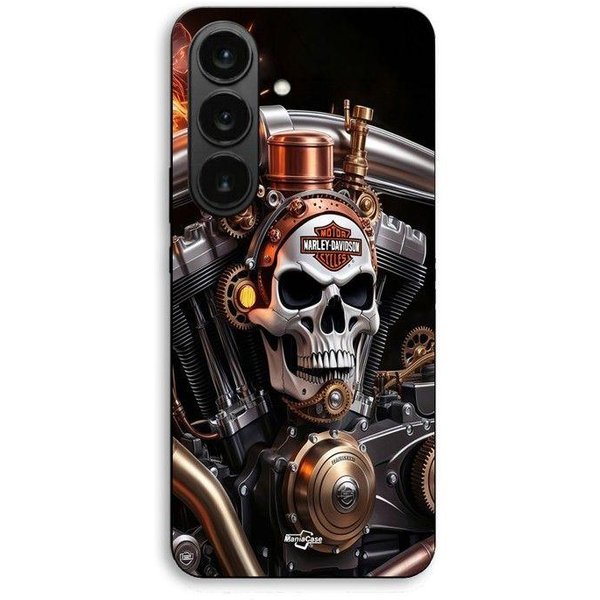 Coque Pour Samsung Galaxy S26 Harley Davidson TêTe De Mort MéCanique Maniacase Czarny-image