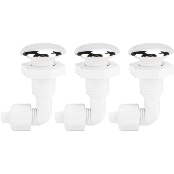 3 Szt. Dysza Powietrzna Do Wanny Z HydromasażEm Typu Twisting Bow, WytrzymałA Pvc, Dysza Powietrzna Do Wanny Z HydromasażEm, Do MasażU White-image