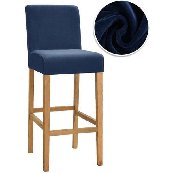 Fundas De Tela De Terciopelo Para Sillas De Bar EláSticas De Felpa Fundas Para Sillas De Comedor Lavables A MáQuina Fundas De Respaldo Corto Sillas Para Cocina Uso En El Hogar Hotel Banquete 1 Piece-image